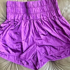 Free People Movement Women's High-Waist Purple Shorts Size Medium